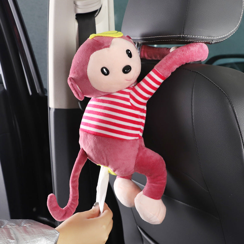 Pipihou creative car tissue box cover home car dual-use car hanging drawer cartoon car interior supplies