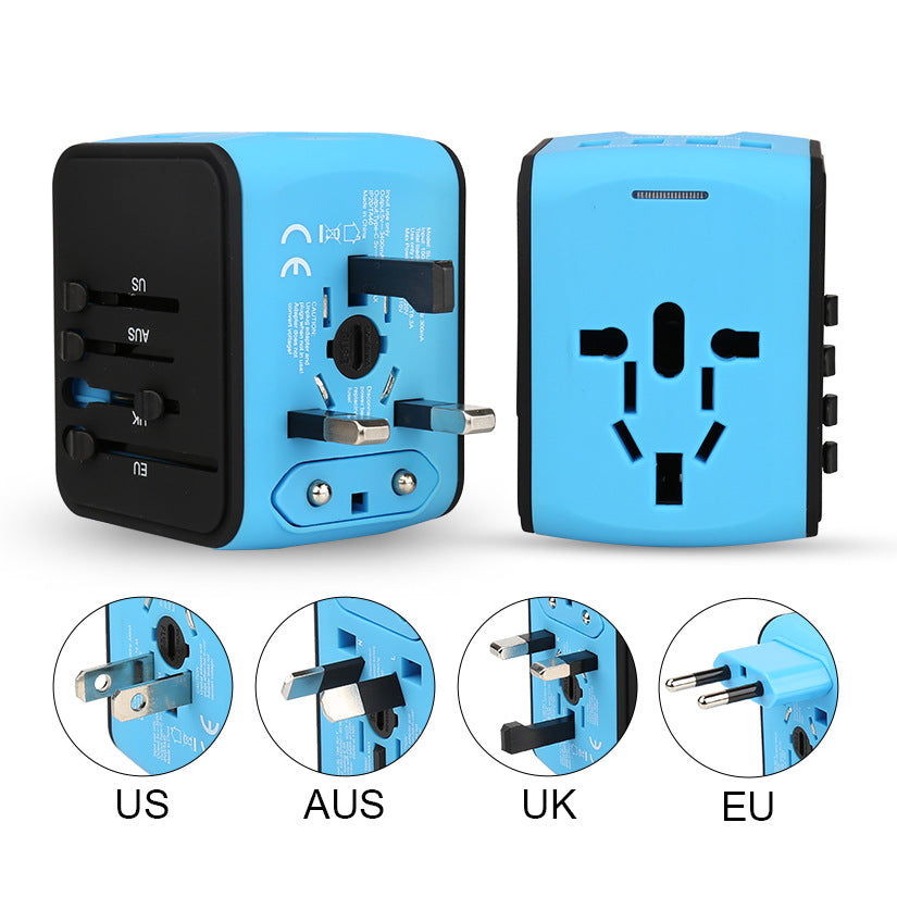 Travel Charger Multi-function USB Charging Stand Converter 4USB Charging Stand Australian Regulation British Regulation European Regulation American Regulation