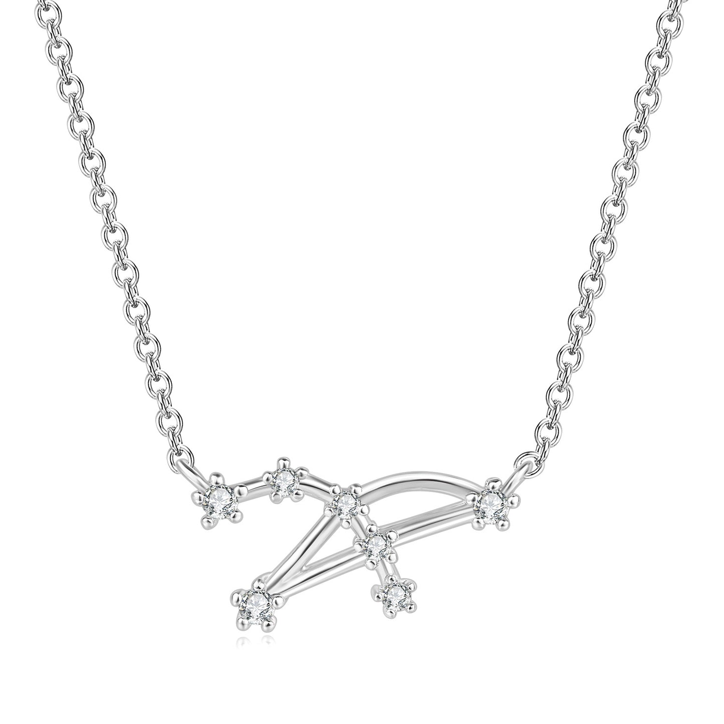 Ozy Moon fashion simple twelve constellation clavicle necklace with zircon and rose gold plated cross-border explosive accessories wholesale