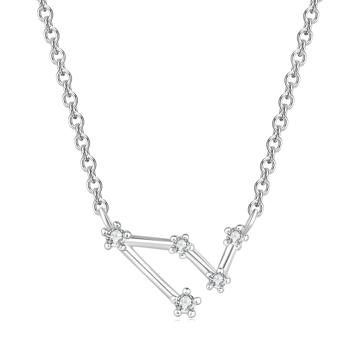 Ozy Moon fashion simple twelve constellation clavicle necklace with zircon and rose gold plated cross-border explosive accessories wholesale