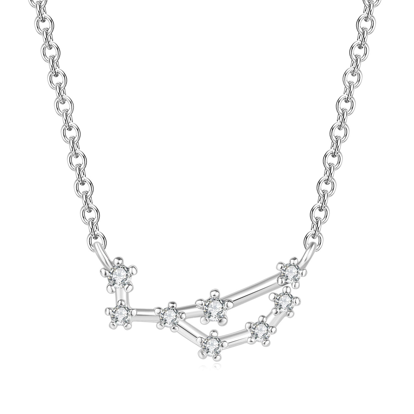 Ozy Moon fashion simple twelve constellation clavicle necklace with zircon and rose gold plated cross-border explosive accessories wholesale