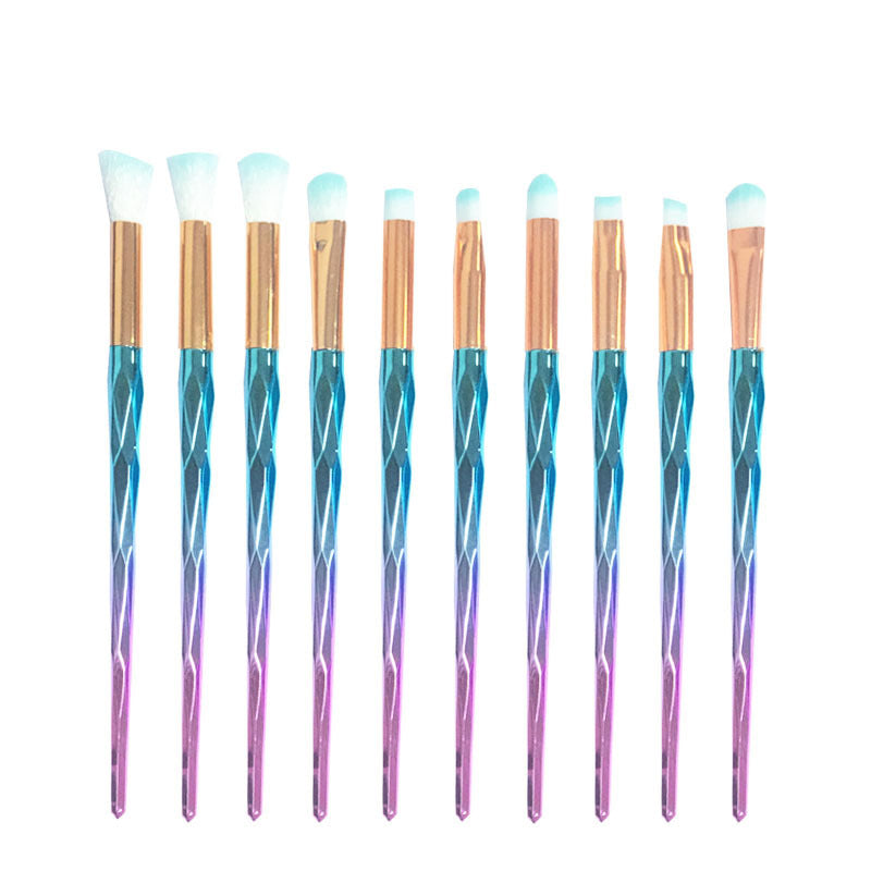 Cross-border hot sale 20 unicorn diamond transparent makeup brush set eye brush beauty tools factory direct sales