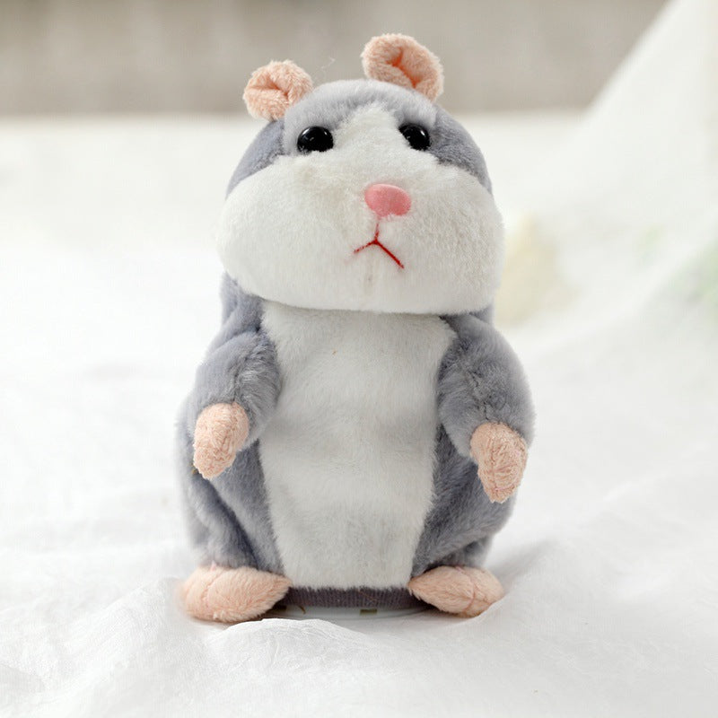 Recording hamster can learn to speak cute little mouse plush toy will shake children repeating learning tongue doll