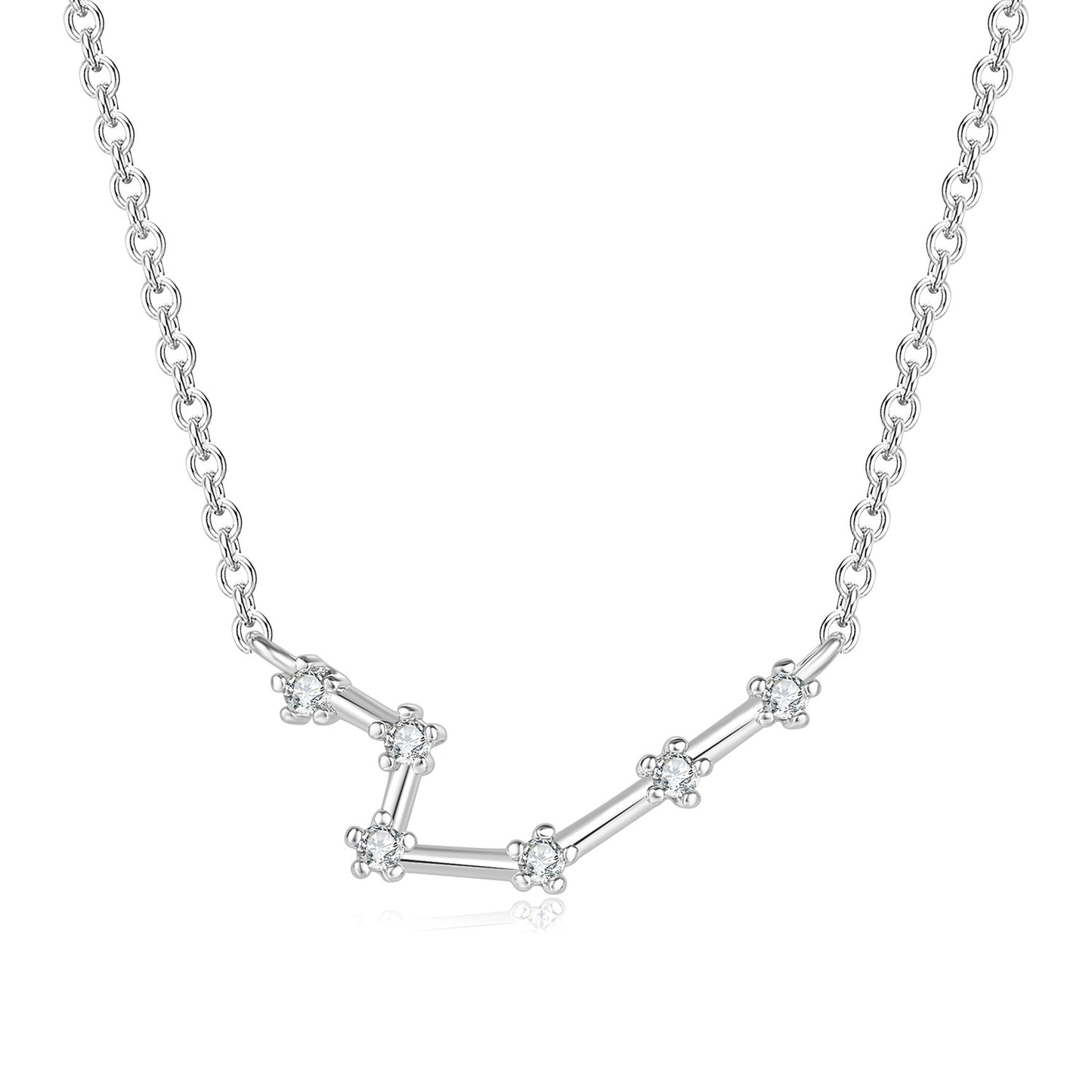 Ozy Moon fashion simple twelve constellation clavicle necklace with zircon and rose gold plated cross-border explosive accessories wholesale