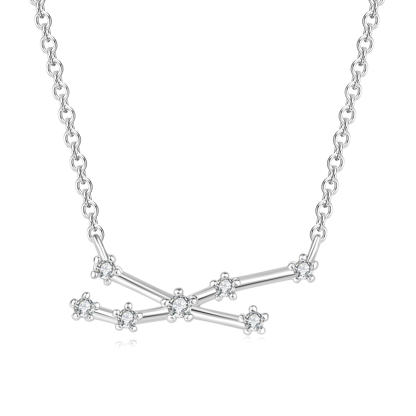 Ozy Moon fashion simple twelve constellation clavicle necklace with zircon and rose gold plated cross-border explosive accessories wholesale