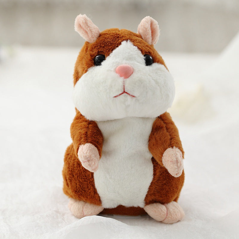 Recording hamster can learn to speak cute little mouse plush toy will shake children repeating learning tongue doll