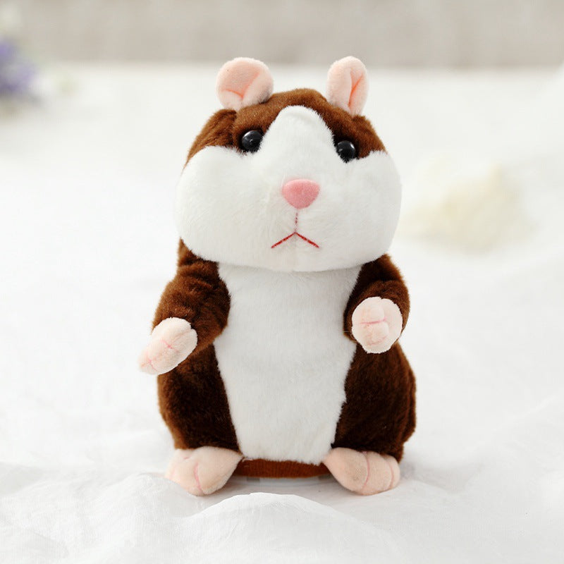 Recording hamster can learn to speak cute little mouse plush toy will shake children repeating learning tongue doll