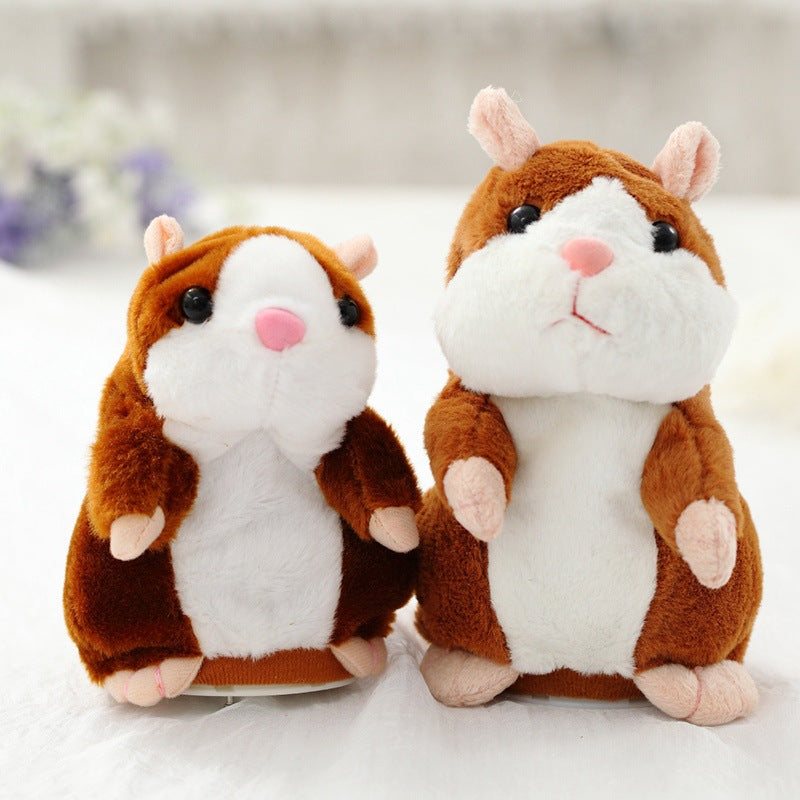 Recording hamster can learn to speak cute little mouse plush toy will shake children repeating learning tongue doll