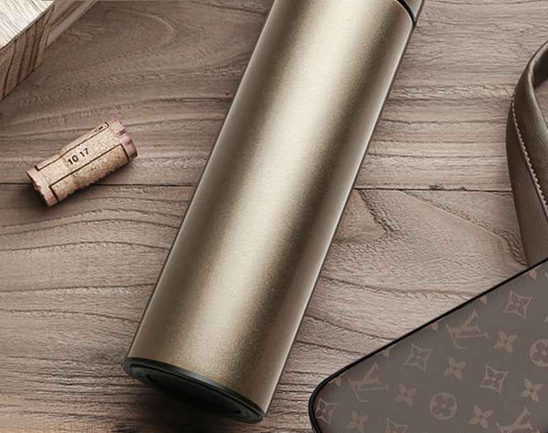 Smart temperature measuring mug LED touch display temperature cup creative business straight cup gift cup free customization