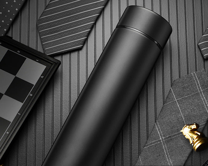 Smart temperature measuring mug LED touch display temperature cup creative business straight cup gift cup free customization