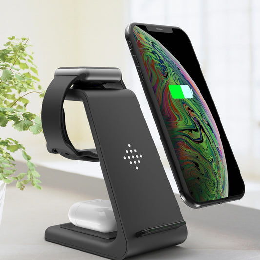 Cross-border private model explosion models T3 Apple three-in-one bracket mobile phone wireless charger for iwatch Samsung watches