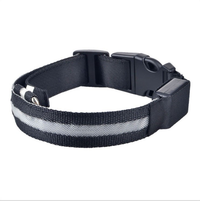 USB luminous dog collar luminous charging collar luminous pet belt pet supplies led flashing dog collar