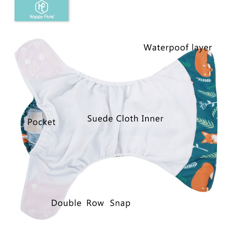 happyflute baby washable cloth diaper baby toilet pants napped cloth diaper pocket cloth diaper
