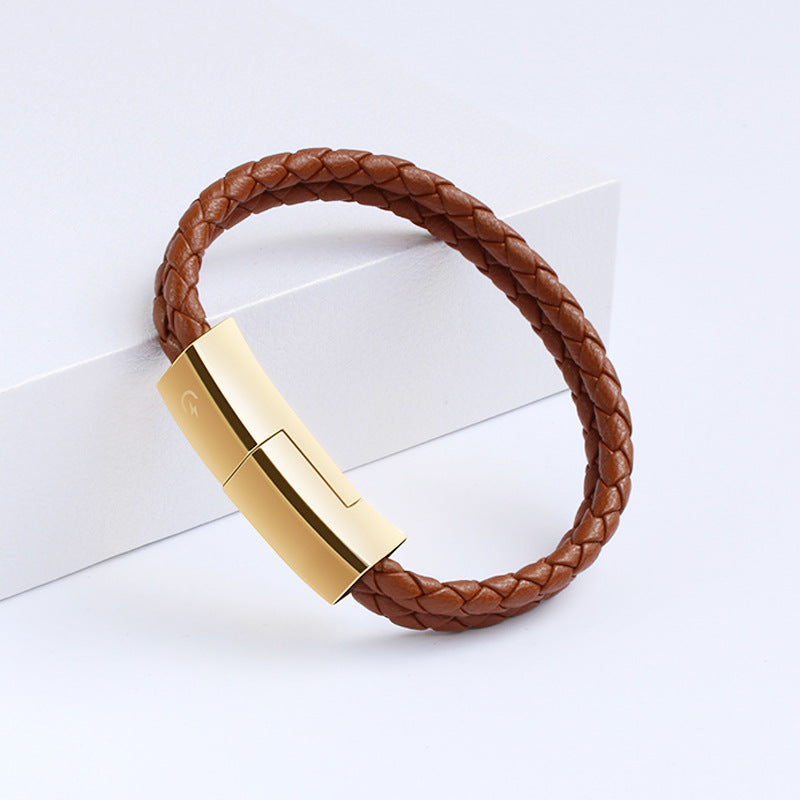 Douyin Internet Red Bracelet Charging Cable Creative Bracelet Data Cable Applicable to Apple Android Type-c Customizable Logo