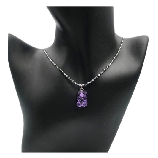 5 Rainbow Bears, Cool Girls, Bungee Fun, Transparent Jelly, Single Gummy Bear Necklace, Clavicle Chain, Long Chain