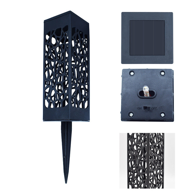 Cross-border outdoor waterproof solar light hollow LED light control sensor light garden light lawn light garden landscape light