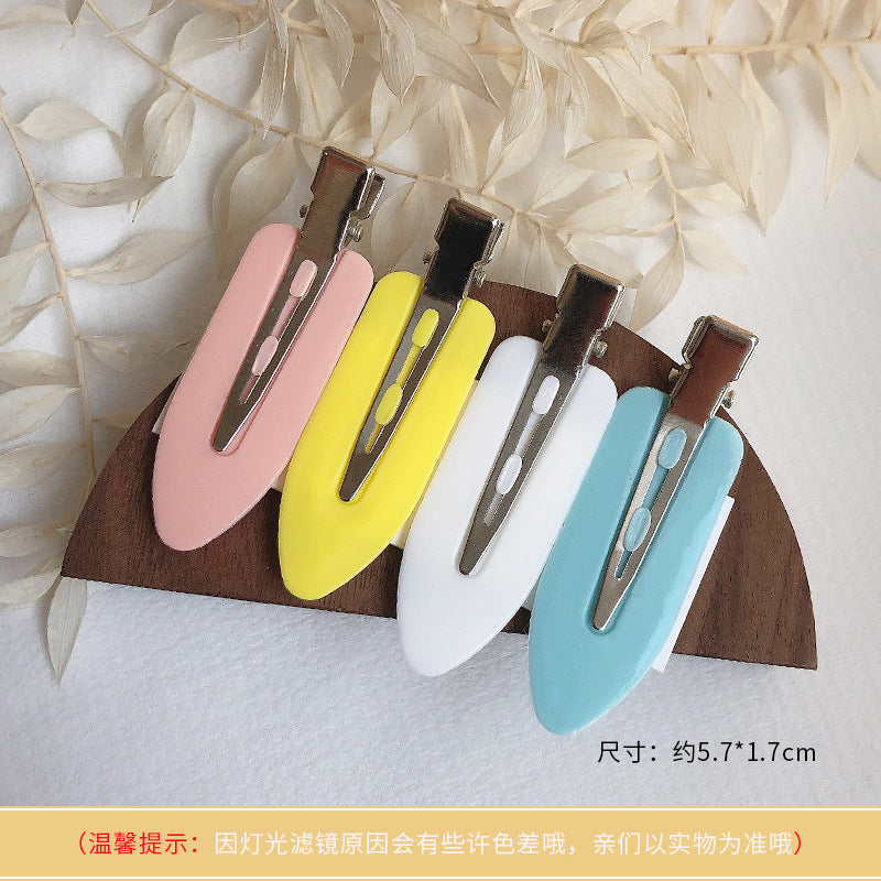 Basic Practical 4 Pack Hairdressing Makeup Seamless Clip Liu Hai Clip Headdress Duckbill Clip Hairpin Broken Hair Clip Hair Accessories