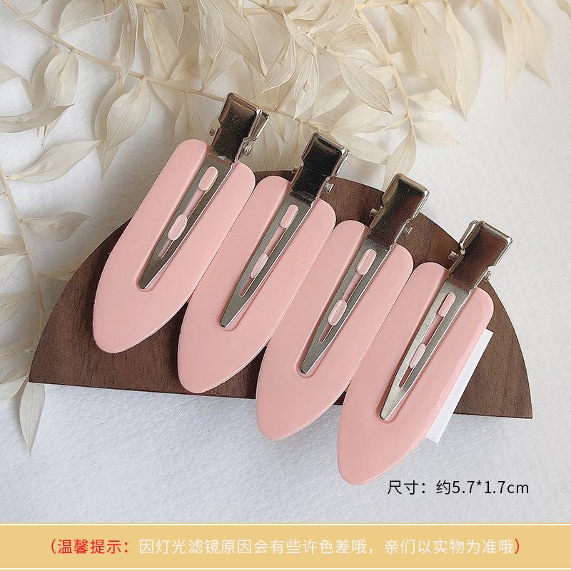 Basic Practical 4 Pack Hairdressing Makeup Seamless Clip Liu Hai Clip Headdress Duckbill Clip Hairpin Broken Hair Clip Hair Accessories