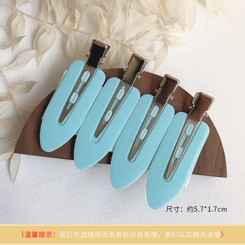 Basic Practical 4 Pack Hairdressing Makeup Seamless Clip Liu Hai Clip Headdress Duckbill Clip Hairpin Broken Hair Clip Hair Accessories