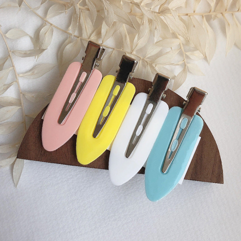 Basic Practical 4 Pack Hairdressing Makeup Seamless Clip Liu Hai Clip Headdress Duckbill Clip Hairpin Broken Hair Clip Hair Accessories