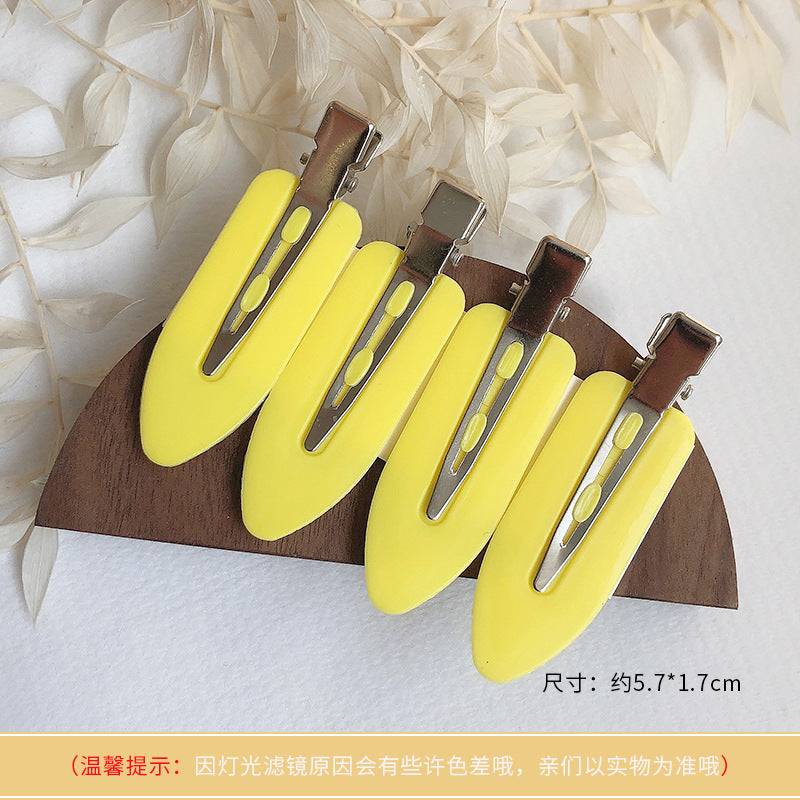 Basic Practical 4 Pack Hairdressing Makeup Seamless Clip Liu Hai Clip Headdress Duckbill Clip Hairpin Broken Hair Clip Hair Accessories