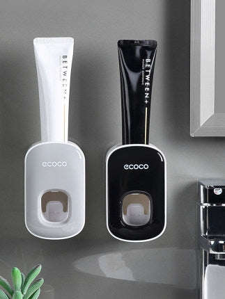 Icoco automatic toothpaste squeeze artifact suction wall-mounted squeezer set household punch-free toothbrush rack