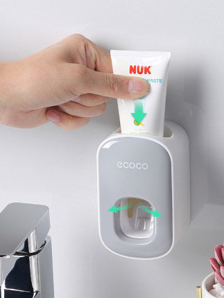 Icoco automatic toothpaste squeeze artifact suction wall-mounted squeezer set household punch-free toothbrush rack