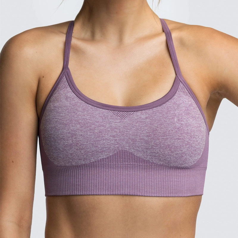 Cross-border European and American quick-drying fitness sports bra beautiful back sexy sports underwear seamless yoga vest female bar