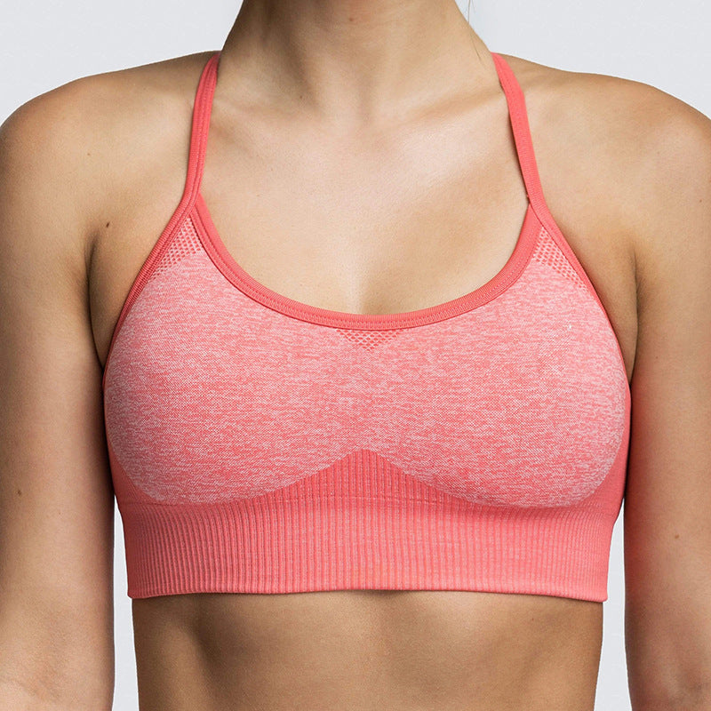 Cross-border European and American quick-drying fitness sports bra beautiful back sexy sports underwear seamless yoga vest female bar