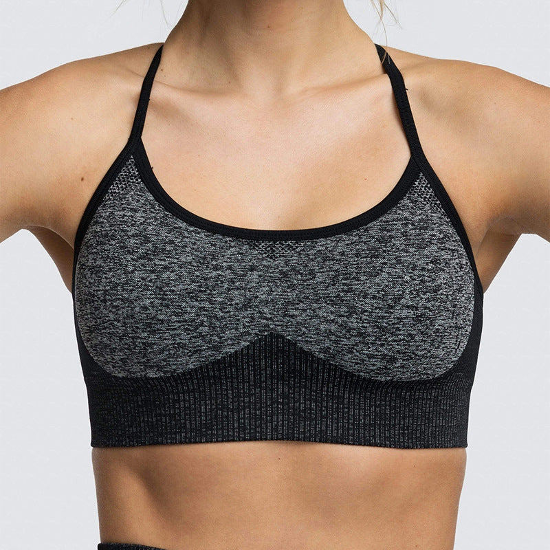 Cross-border European and American quick-drying fitness sports bra beautiful back sexy sports underwear seamless yoga vest female bar