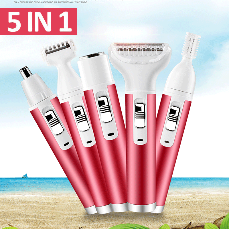Foreign trade new style  multifunctional trimmer charging lady shaver electric hair remover nose hair eyebrow trimming set