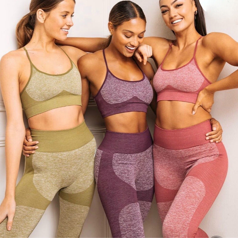 Cross-border European and American quick-drying fitness sports bra beautiful back sexy sports underwear seamless yoga vest female bar