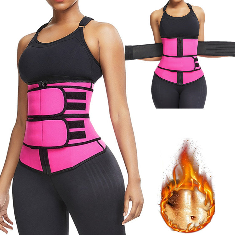 European and American reinforced waist belt sweat suit postpartum yoga sports waist shaping clothes adjustable abdomen belt plastic belt