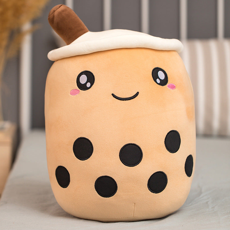 Hot sale online celebrity toys on cross-border platforms soft cute milk tea cup pillow doll source factory to customize artwork