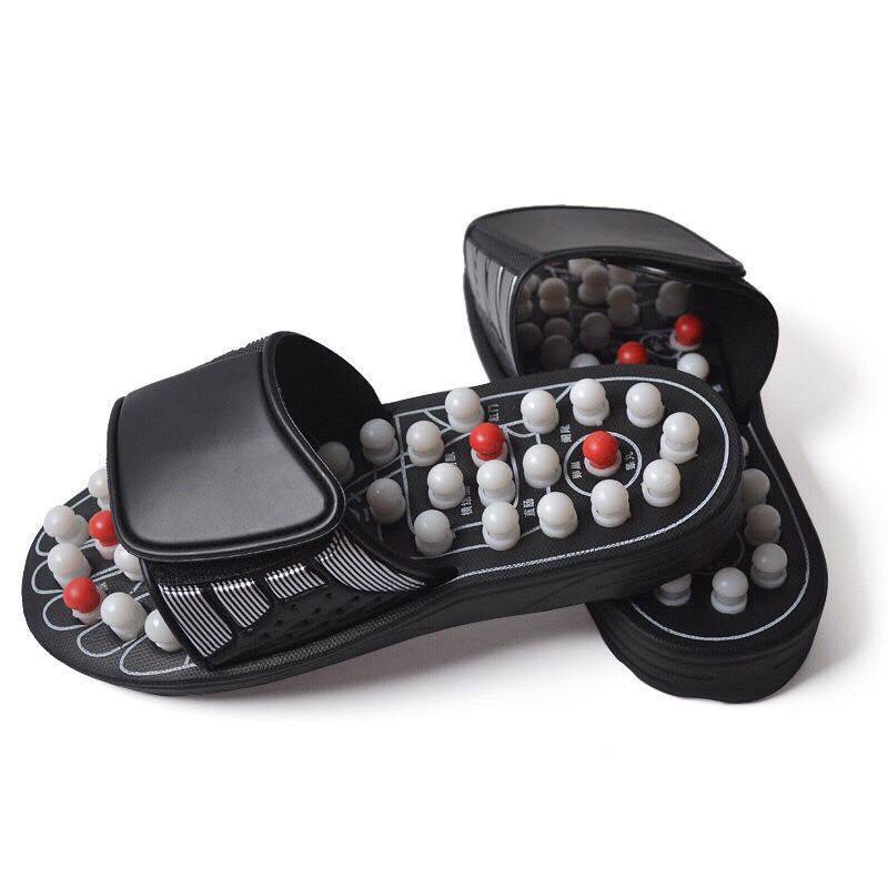 Health foot soles sandals and slippers non-slip shoes pedicure shoes natural pebble massage slippers Tai Chi acupoint massage