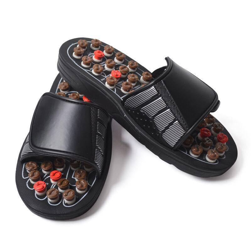 Health foot soles sandals and slippers non-slip shoes pedicure shoes natural pebble massage slippers Tai Chi acupoint massage