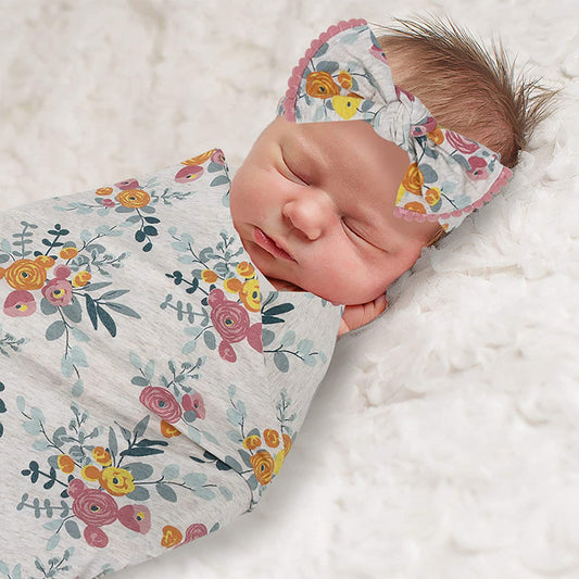 A49 Baby Bag Towel Hat Sleeping Bag Set Silkworm Cocoon-type Anti-shock Cotton Holder Swaddle Towel Newborn Hold Blanket