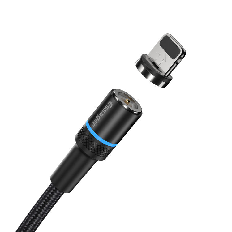 Round head magnetic data cable is suitable for Android Apple Type-c three-in-one magnetic blind charging cable factory outlet