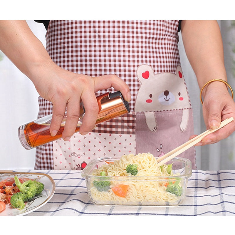 New stainless steel oil bottle, push-type oil bottle, glass oil pot, barbecue spray bottle, spray bottle, barbecue spray bottle