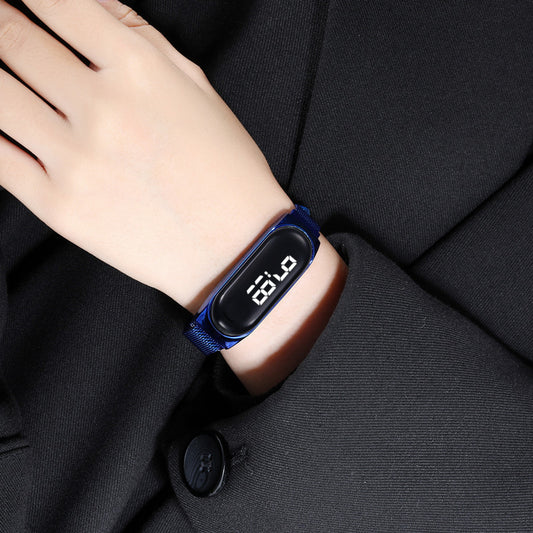 Spot Explosion Type Magnet Type LED Waterproof Meter 3M3 Student Couple Leisure Meter 4M4 Touch Control Electronic Watch