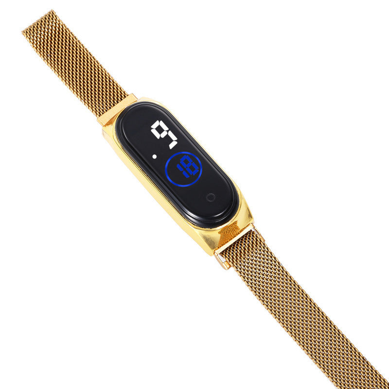 Spot Explosion Type Magnet Type LED Waterproof Meter 3M3 Student Couple Leisure Meter 4M4 Touch Control Electronic Watch