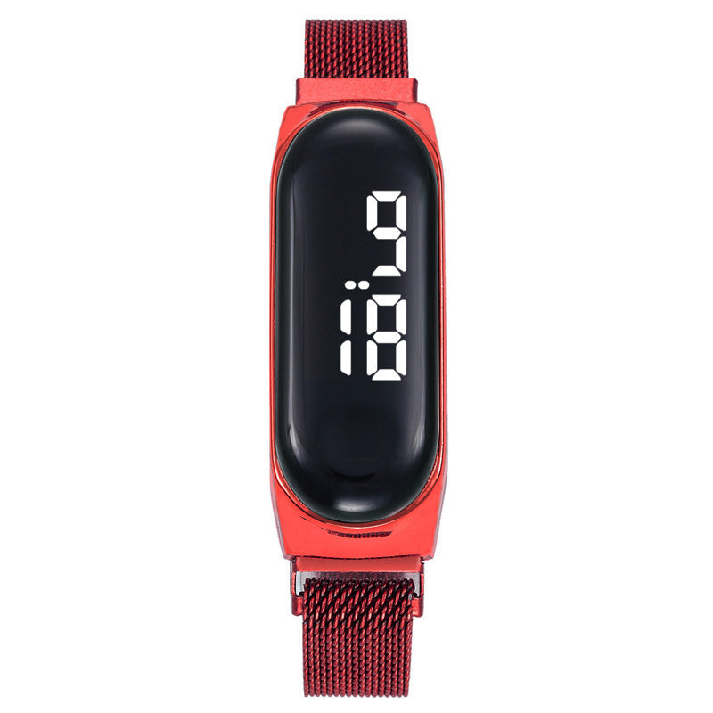 Spot Explosion Type Magnet Type LED Waterproof Meter 3M3 Student Couple Leisure Meter 4M4 Touch Control Electronic Watch