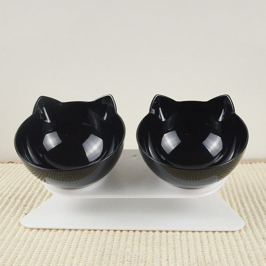 Cat bowl dog bowl cat double bowl non-slip pet cat pot cat food bowl cat dog food bowl protection spine pet bowl