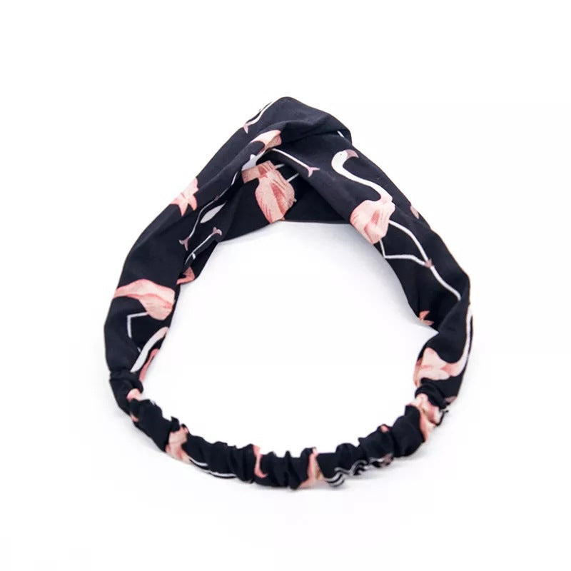 2019 new korean version of lady's flamingo hairband fashion elastic hairband selling cute selfie hair accessories manufacturer wholesale