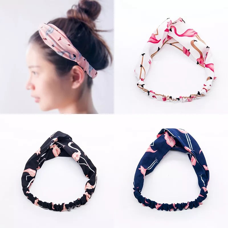 2019 new korean version of lady's flamingo hairband fashion elastic hairband selling cute selfie hair accessories manufacturer wholesale
