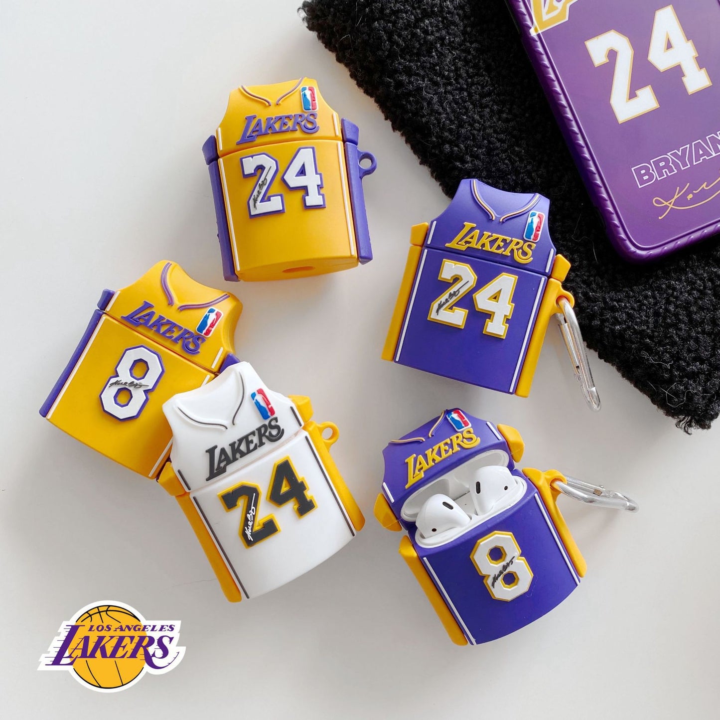 Tide brand Kobe signature jersey Apple airpods1 generation protective cover airpods2 generation earphone cover creative application
