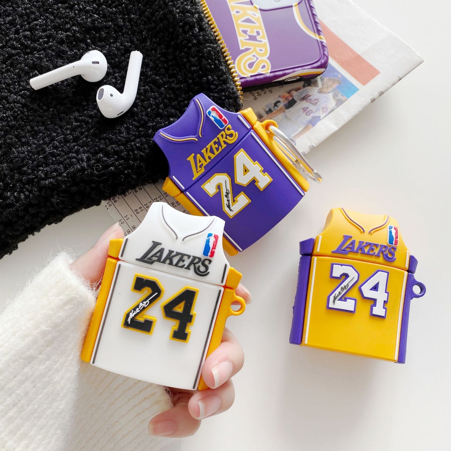Tide brand Kobe signature jersey Apple airpods1 generation protective cover airpods2 generation earphone cover creative application