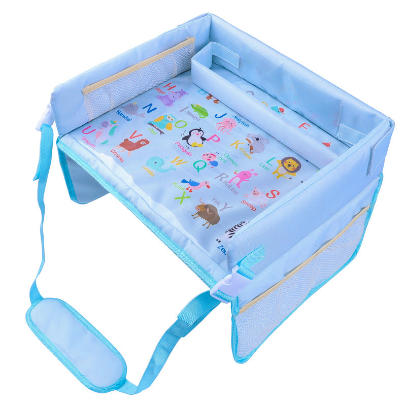 Car baby safety seat, tray, child car storage table, multi-function waterproof table, trolley tray
