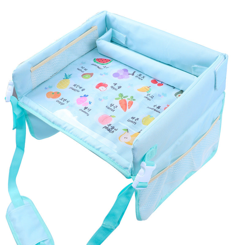 Car baby safety seat, tray, child car storage table, multi-function waterproof table, trolley tray