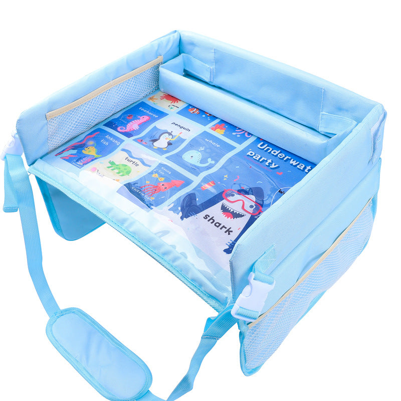 Car baby safety seat, tray, child car storage table, multi-function waterproof table, trolley tray